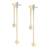 Orecchini Sutton Heartbeat in ottone dorato con chiusura a perno