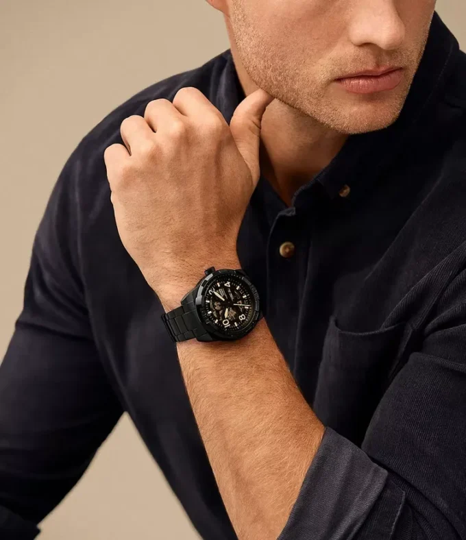 Orologio automatico Bronson in acciaio inossidabile nero