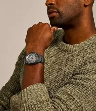 Orologio automatico Everett in acciaio inossidabile color fumo