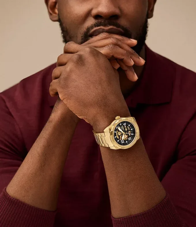 Orologio Bronson automatico in acciaio inossidabile color oro