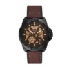 Orologio Bronson automatico in pelle marrone LiteHide™