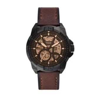 Orologio Bronson automatico in pelle marrone LiteHide™