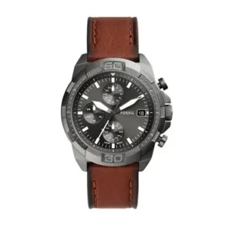 Orologio Bronson Chronograph in pelle marrone LiteHide™