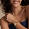 Orologio Carlie a tre lancette in acciaio inossidabile color oro