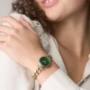 Orologio Carlie a tre lancette in acciaio inossidabile color oro
