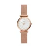Orologio Carlie a tre lancette in acciaio inossidabile color oro rosa