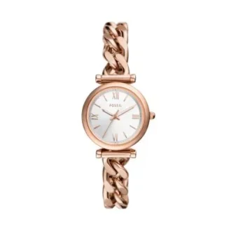 Orologio Carlie a tre lancette in acciaio inossidabile color oro rosa