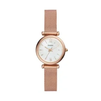 Orologio Carlie a tre lancette in acciaio inossidabile color oro rosa