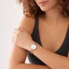 Orologio Carlie a tre lancette in acciaio inossidabile color oro rosa