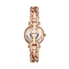 Orologio Carlie a tre lancette in acciaio inossidabile color oro rosa