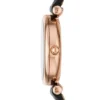 Orologio Carlie Mini a tre lancette in pelle nera