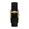 Orologio Carraway a tre lancette in pelle croco nera