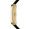 Orologio Carraway a tre lancette in pelle croco nera