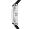 Orologio Carraway a tre lancette in pelle croco nera