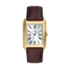 Orologio Carraway a tre lancette in pelle di coccodrillo marrone