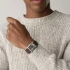 Orologio Carraway automatico in pelle di coccodrillo marrone