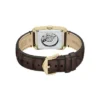 Orologio Carraway automatico in pelle di coccodrillo marrone
