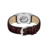 Orologio Carraway automatico in pelle di coccodrillo marrone