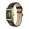 Orologio Carraway automatico in pelle di coccodrillo marrone