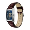 Orologio Carraway automatico in pelle di coccodrillo marrone