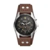Orologio Coachman Chronograph in pelle marrone