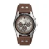 Orologio Coachman Chronograph in pelle marrone