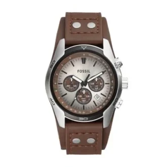 Orologio Coachman Chronograph in pelle marrone
