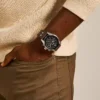 Orologio Coachman Chronograph in pelle marrone