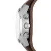 Orologio Coachman Chronograph in pelle marrone
