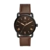 Orologio Copeland 42 mm con tre lancette e cinturino in pelle marrone