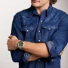 Orologio cronografo Everett in acciaio inossidabile bicolore