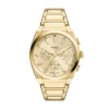 Orologio cronografo Everett in acciaio inossidabile color oro