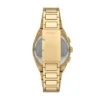 Orologio cronografo Everett in acciaio inossidabile color oro