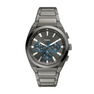 Orologio cronografo Everett in acciaio inossidabile fumé