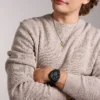 Orologio cronografo in silicone nero Machine