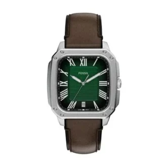 Orologio Crosby a tre lancette con cinturino in pelle marrone