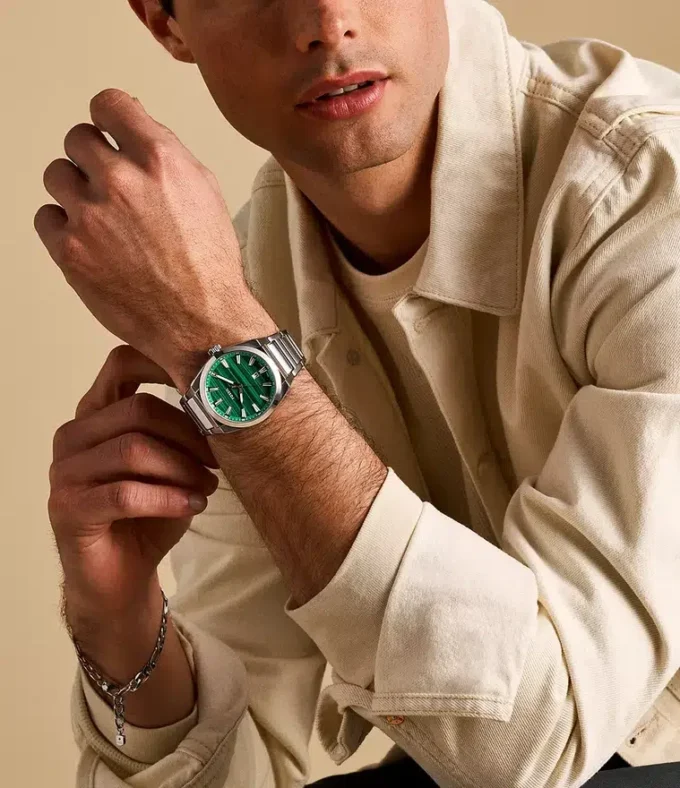 Orologio Everett a tre lancette con datario in acciaio inossidabile