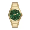 Orologio Everett a tre lancette con datario in acciaio inossidabile color oro