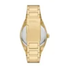 Orologio Everett a tre lancette con datario in acciaio inossidabile color oro