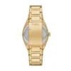 Orologio Everett a tre lancette con datario in acciaio inossidabile color oro