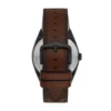 Orologio Everett automatico in pelle LiteHide™ marrone scuro