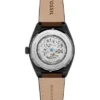 Orologio Everett automatico in pelle LiteHide™ marrone scuro