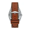 Orologio Everett con tre lancette e datario in pelle marrone