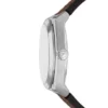 Orologio Everett con tre lancette e datario in pelle marrone