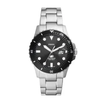 Orologio Fossil Blue Dive a tre lancette con datario in acciaio inossidabile