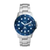 Orologio Fossil Blue Dive a tre lancette con datario in acciaio inossidabile