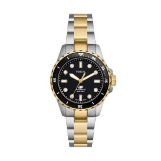 Orologio Fossil Blue Dive a tre lancette in acciaio inossidabile bicolore