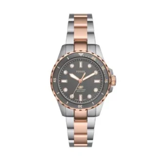 Orologio Fossil Blue Dive a tre lancette in acciaio inossidabile bicolore