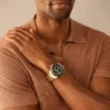 Orologio Fossil Blue GMT in acciaio inossidabile color oro