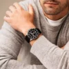Orologio Fossil Blue GMT in silicone nero